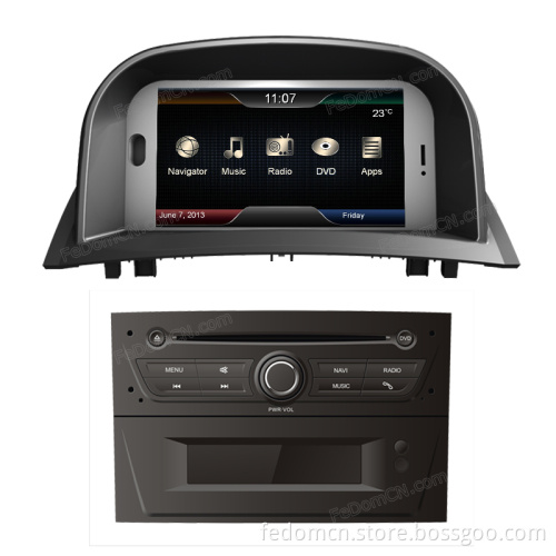 7 Inch Car Audio Stereo System Accessories, Automotive DVD for Renault Megane with GPS & Bluetooth & Radio & Navigator & iPod & TV & USB